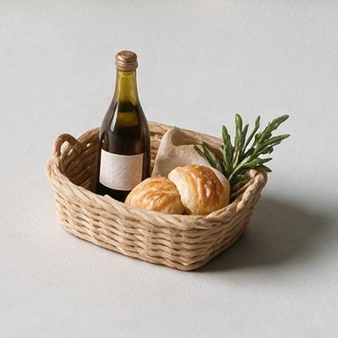 Panier de bienvenue, en maquette miniature